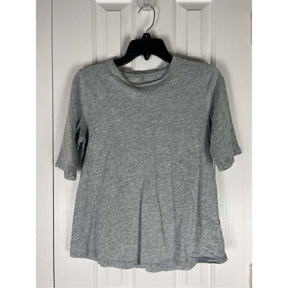 Eileen Fisher Womens Grey Blouse Size XS